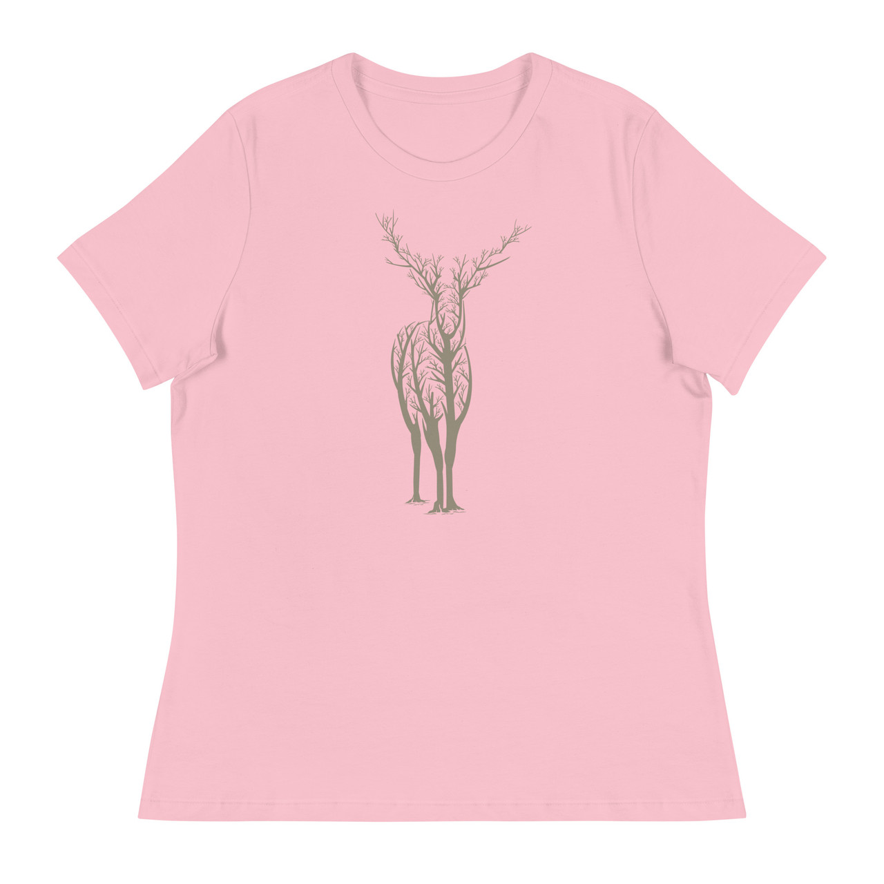Deer Forest Women's Relaxed T-Shirt - Bella + Canvas 6400