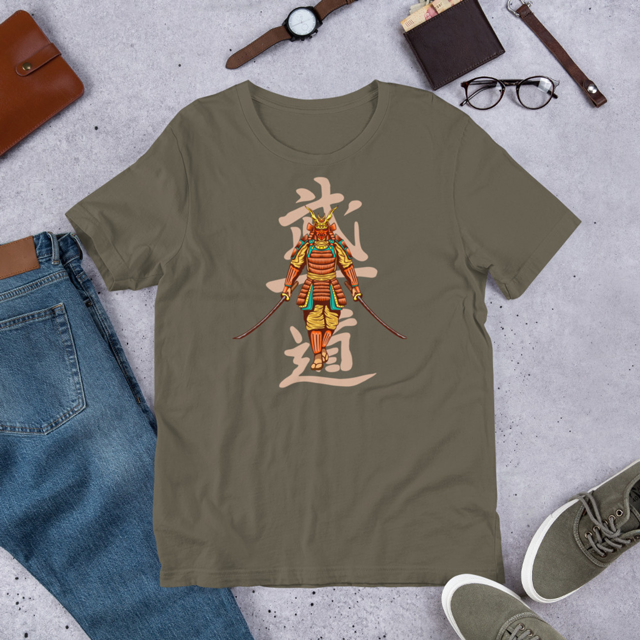 Army T-Shirt - Bella + Canvas 3001 Samurai 1