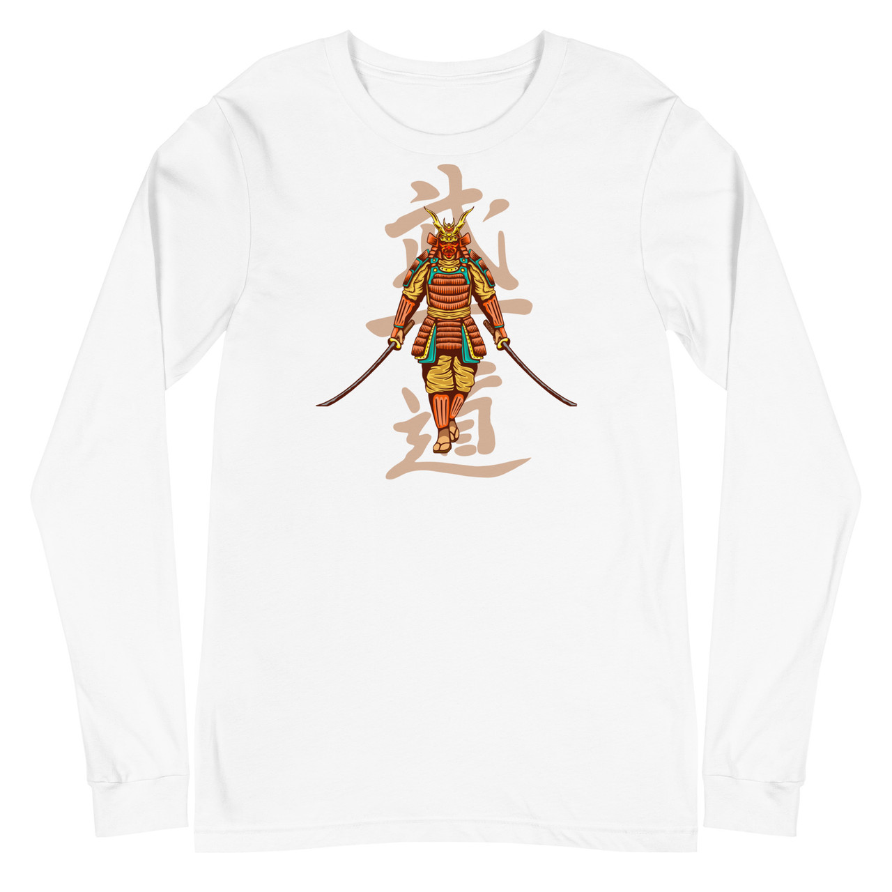 Samurai 1 Unisex Long Sleeve Tee - Bella + Canvas 3501 