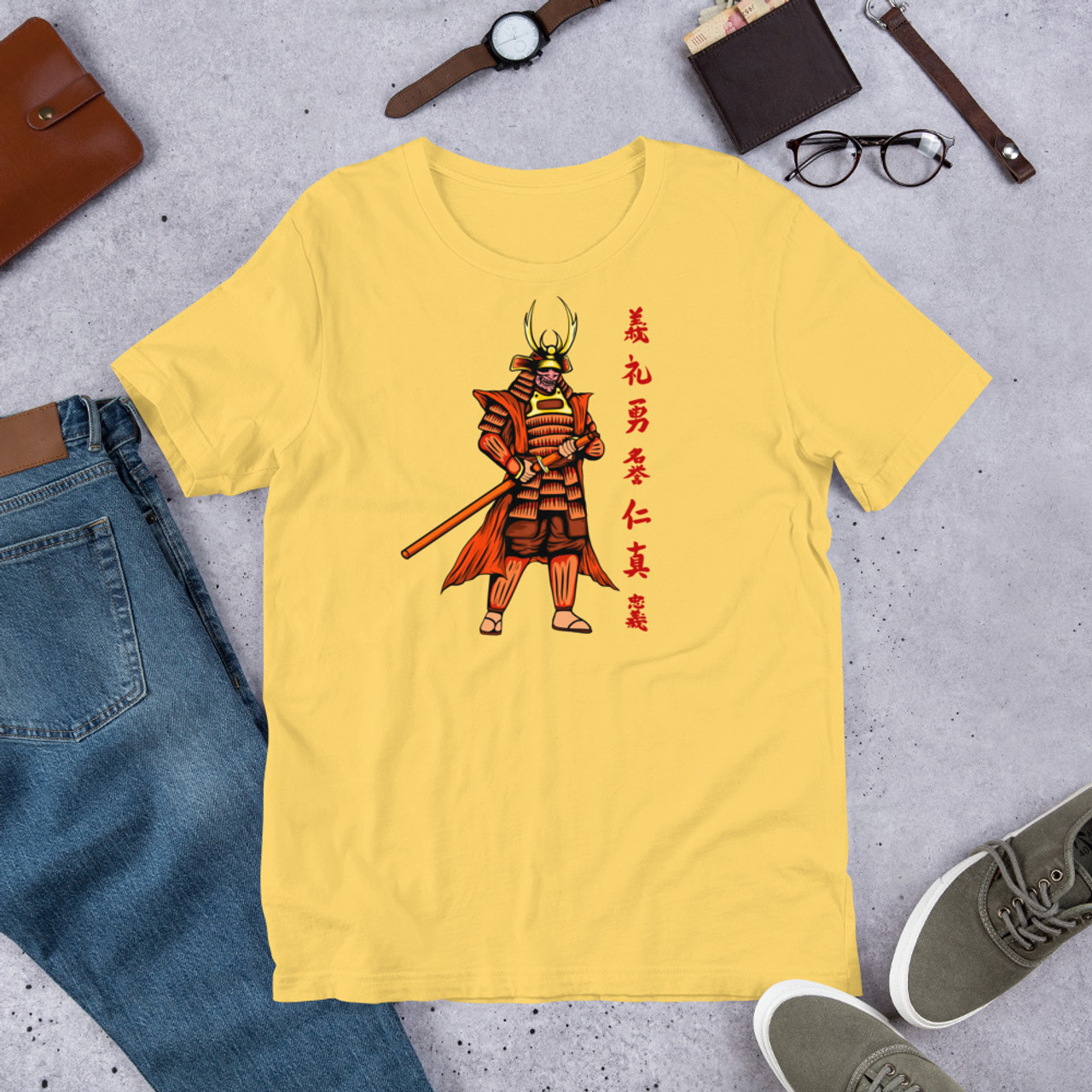 Yellow T-Shirt - Bella + Canvas 3001 Samurai 2