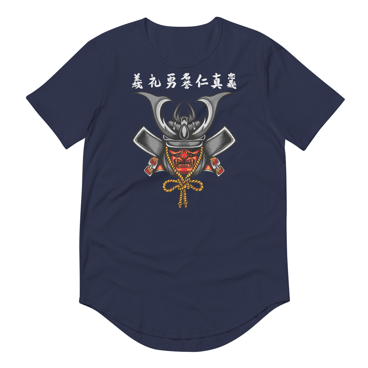 Samurai 5 Curved Hem Tee - Bella + Canvas 3003