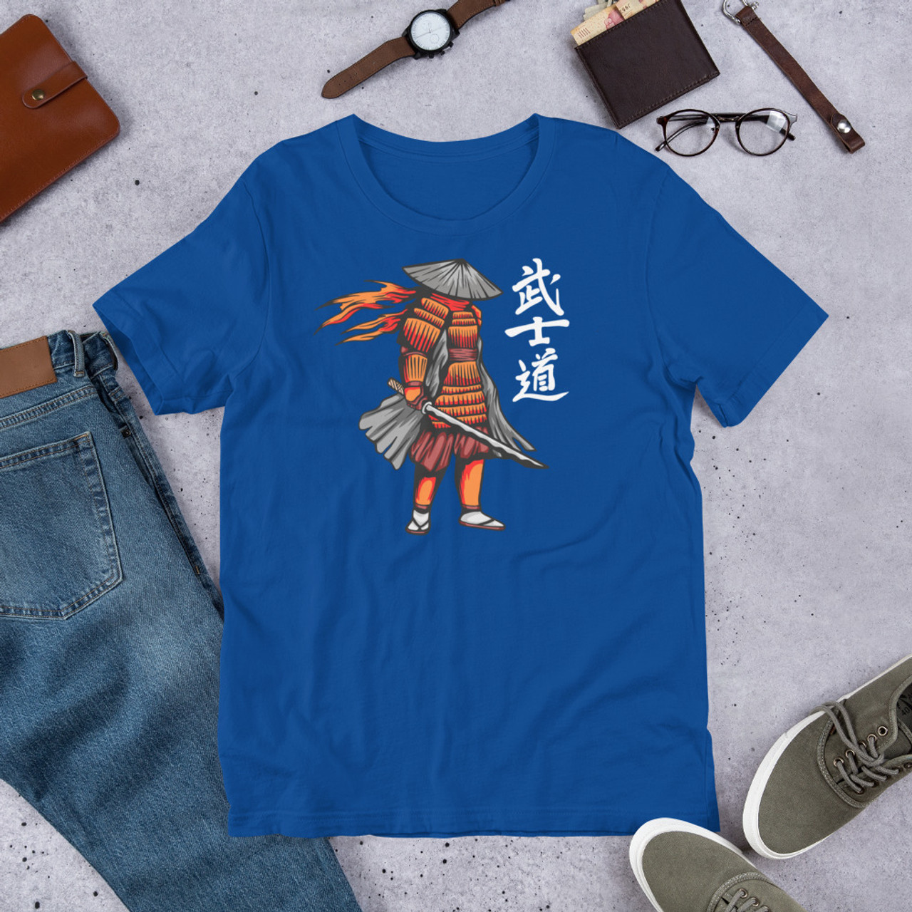 True Royal T-Shirt - Bella + Canvas 3001 Samurai 6