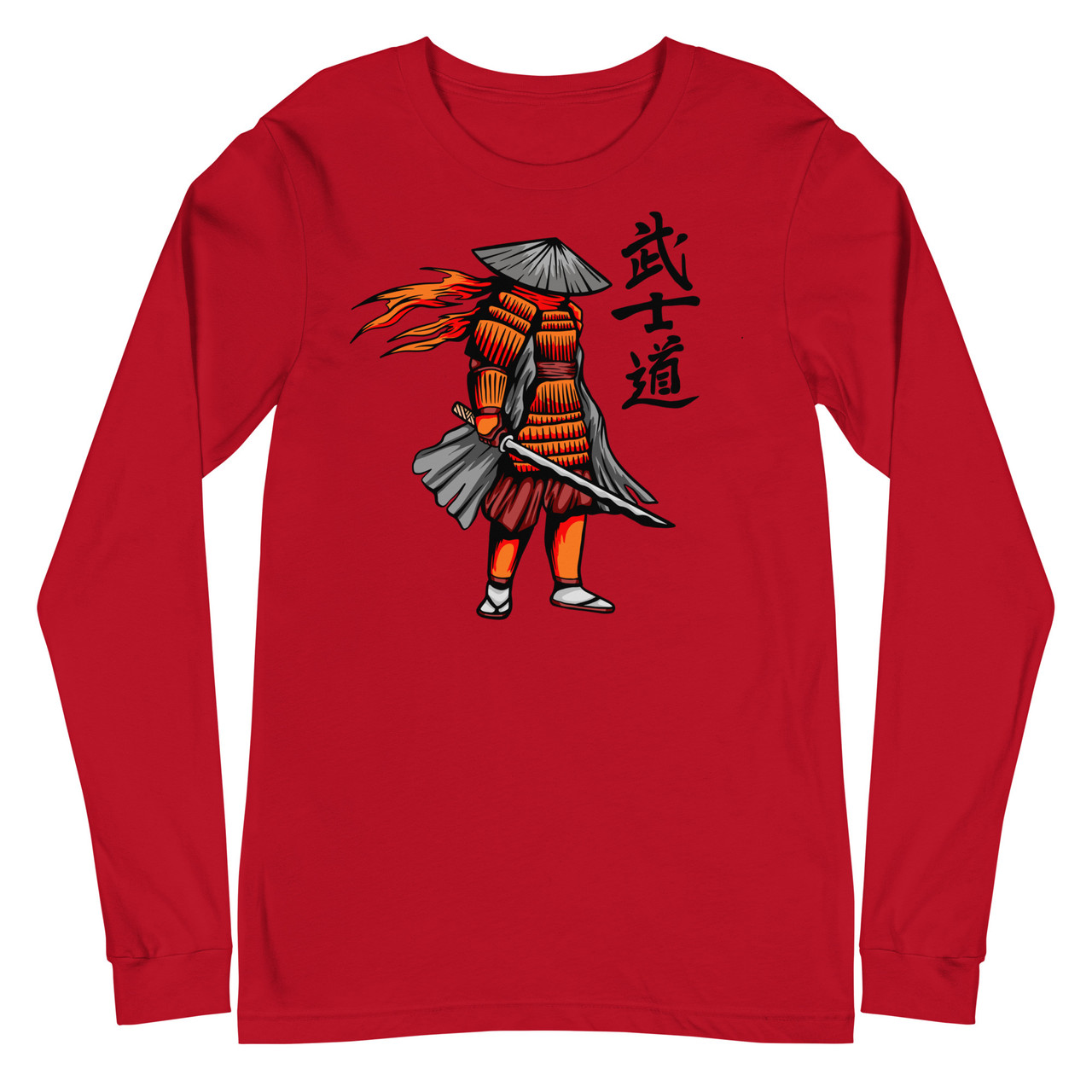 Samurai 6 Unisex Long Sleeve Tee - Bella + Canvas 3501 