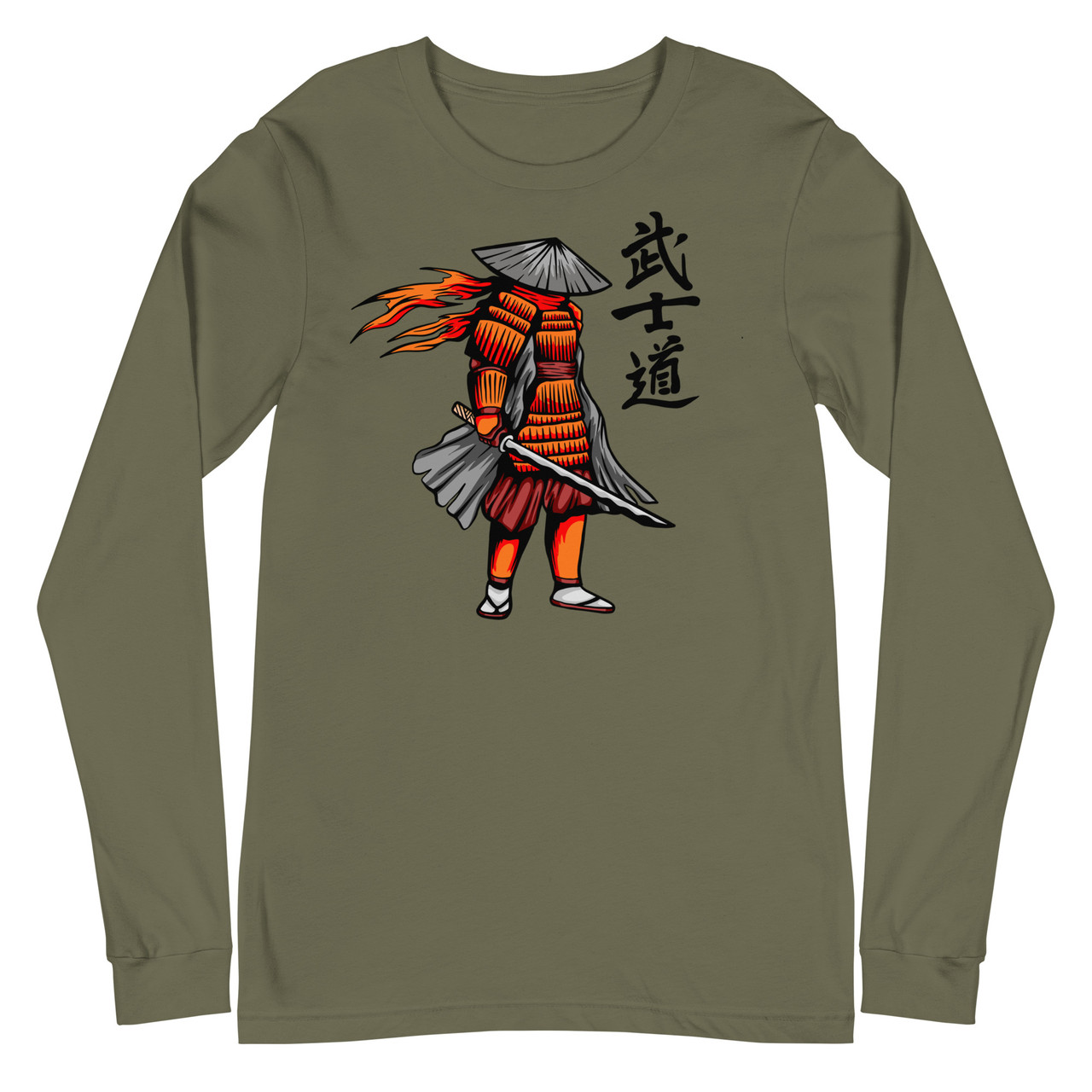 Samurai 6 Unisex Long Sleeve Tee - Bella + Canvas 3501 
