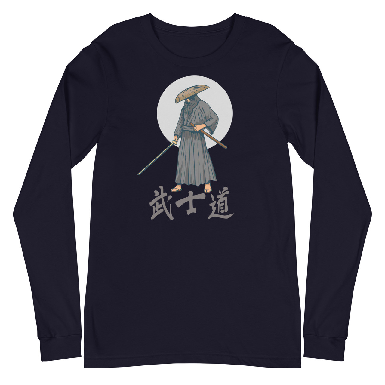 Samurai 9 Unisex Long Sleeve Tee - Bella + Canvas 3501 