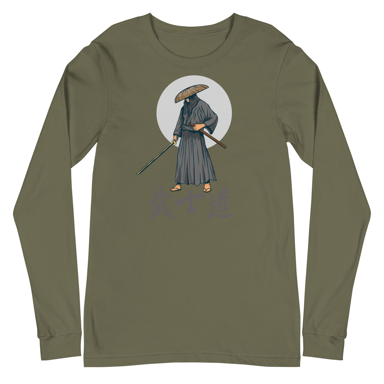 Samurai 9 Unisex Long Sleeve Tee - Bella + Canvas 3501 