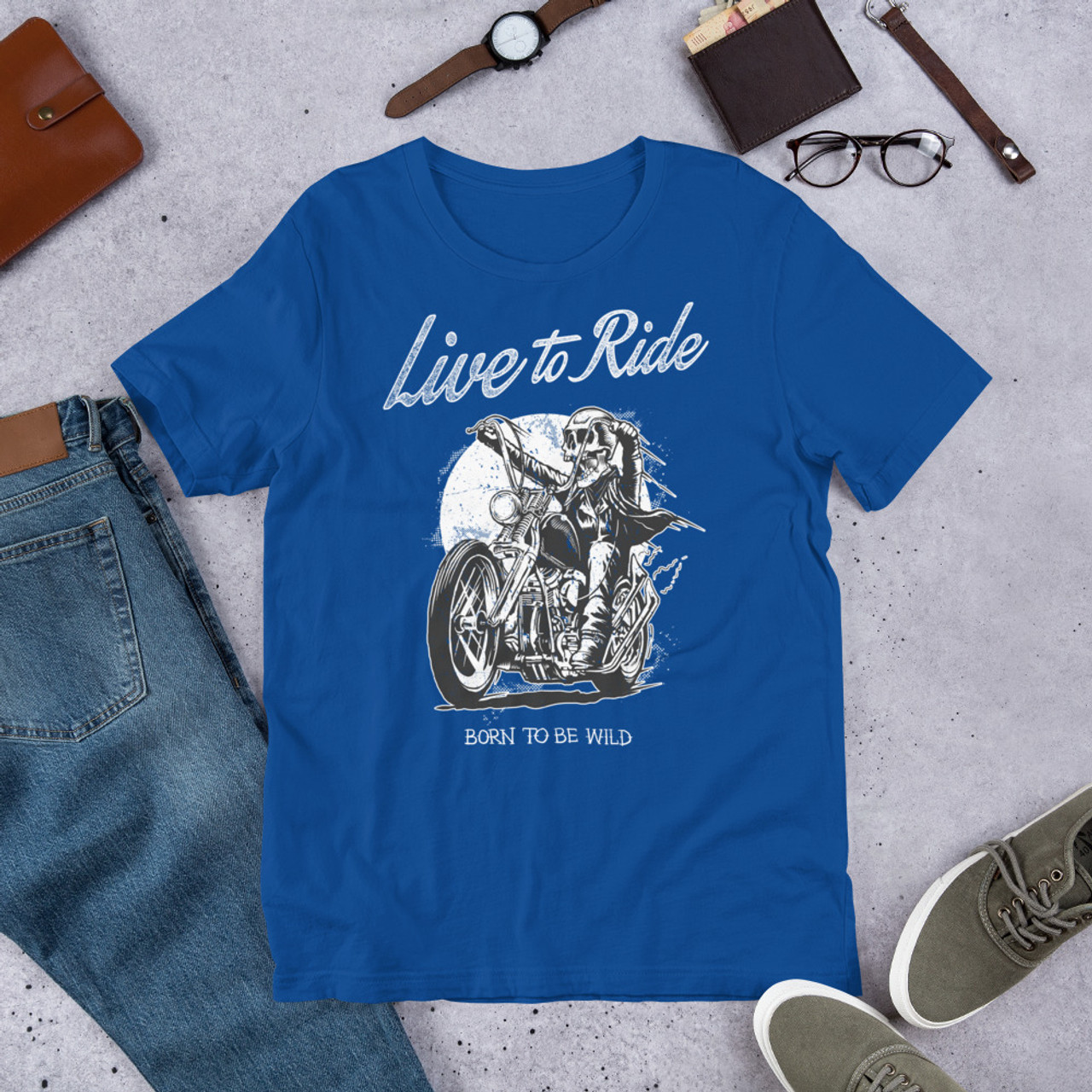 true royal  t shirt live to ride