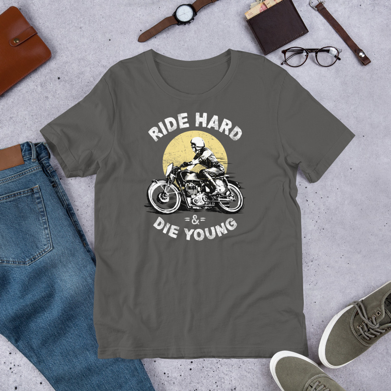 Asphalt  t shirt Ride Hard and Die Young