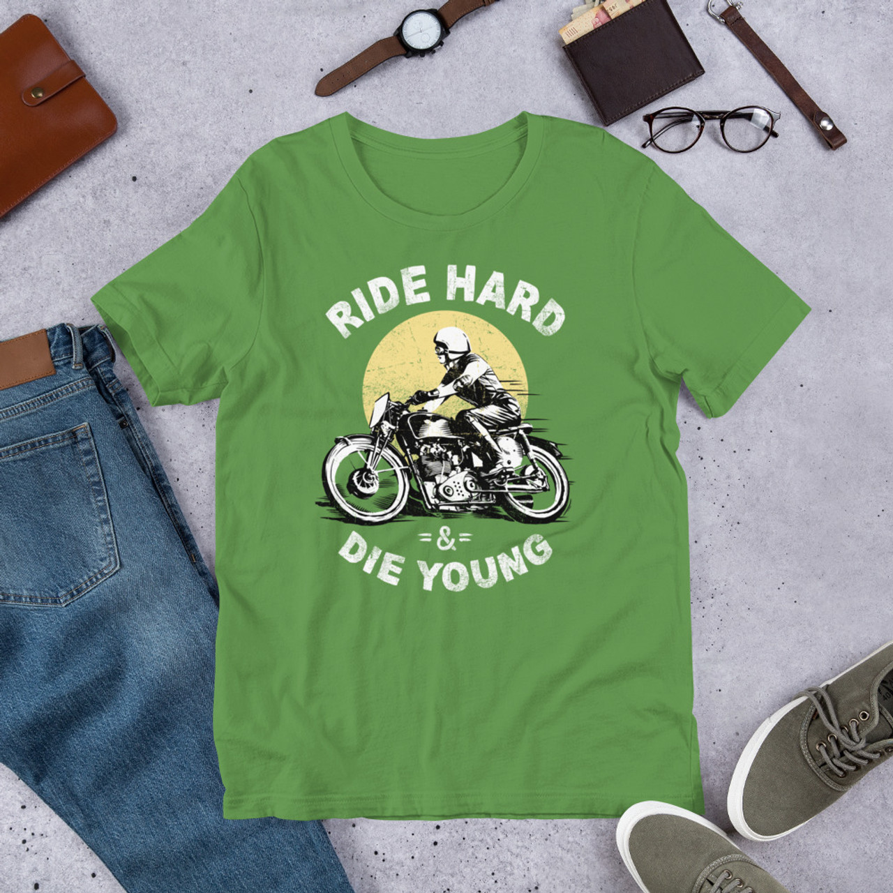 Leaf  t shirt Ride Hard and Die Young