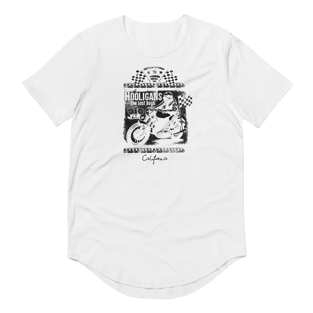 The Lost Boys (Dark Print) Curved Hem Tee - Bella + Canvas 3003
