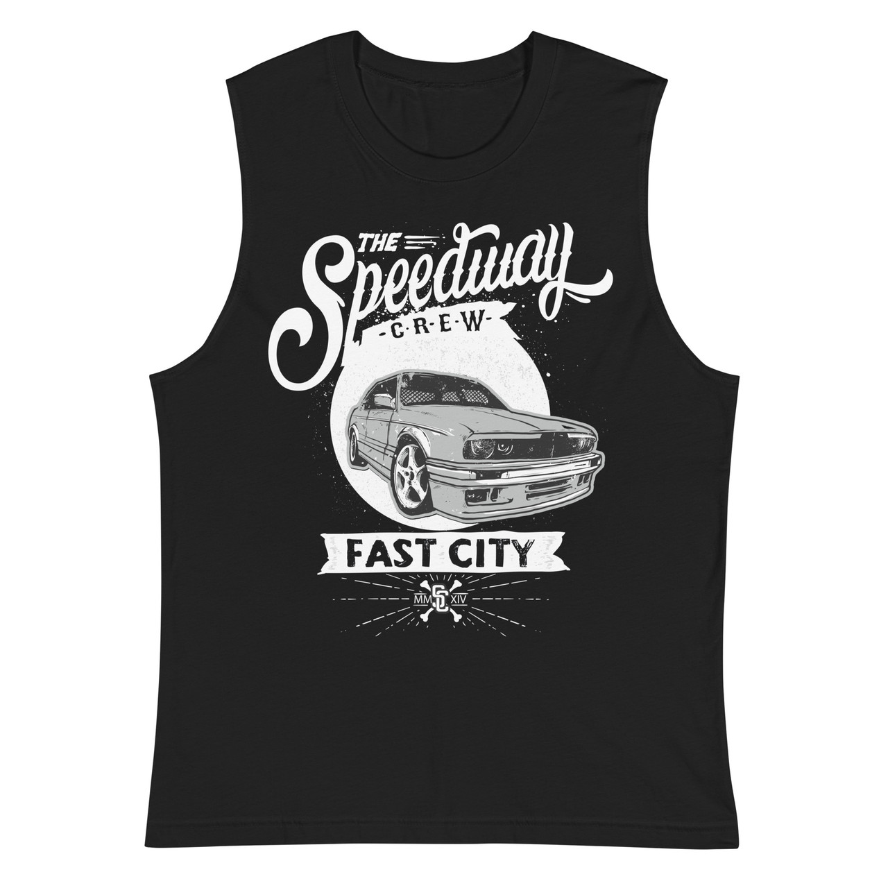 Black -The Speedway Crew Unisex Muscle Shirt - Bella + Canvas 3483