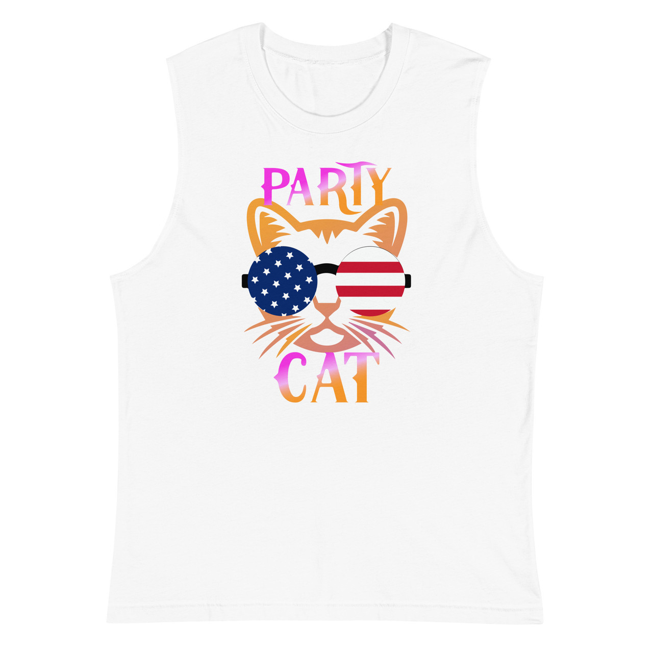 Party Cat Unisex Muscle Shirt - Bella + Canvas 3483 