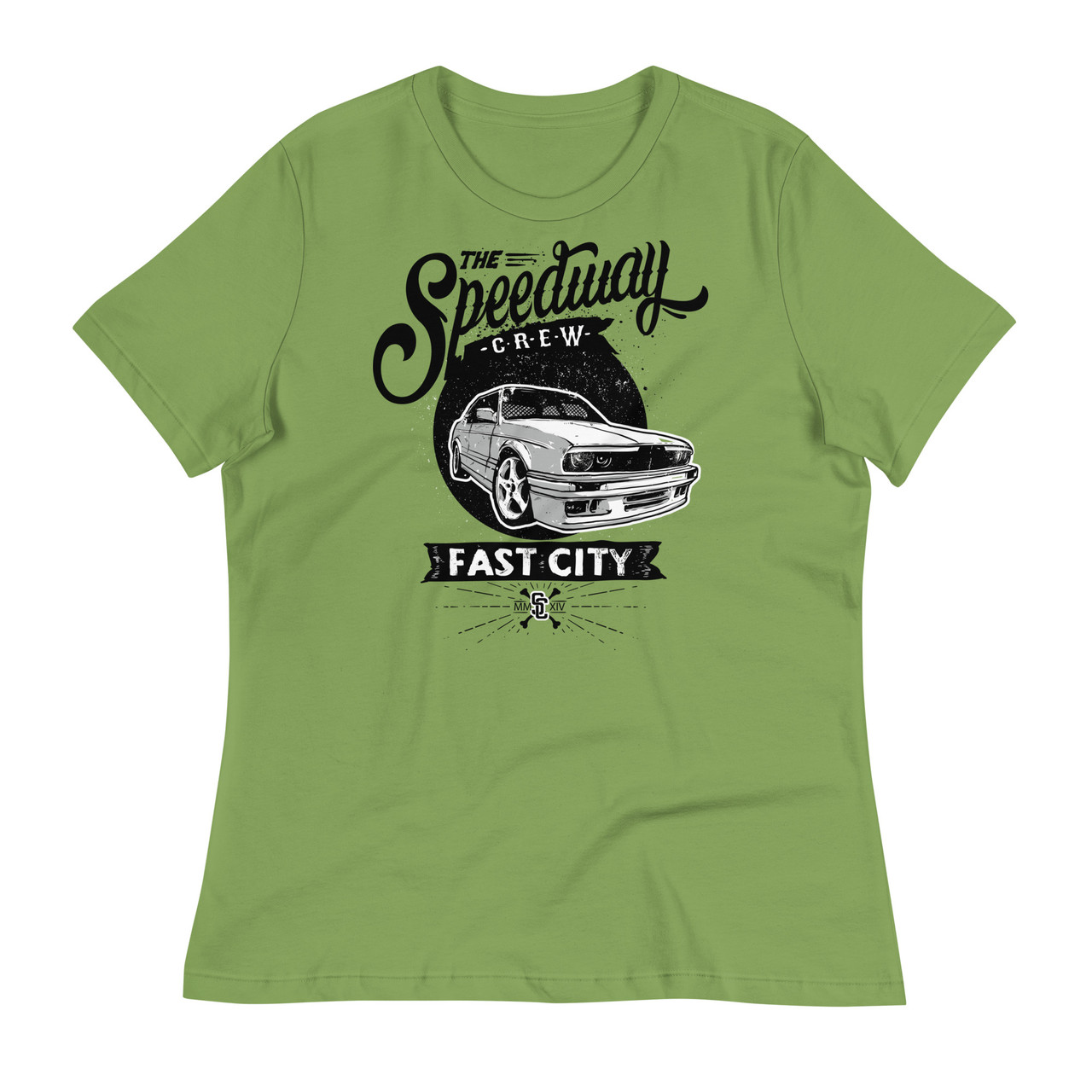 Leaf -The Speedway Crew Women's Relaxed T-Shirt - Bella + Canvas 6400