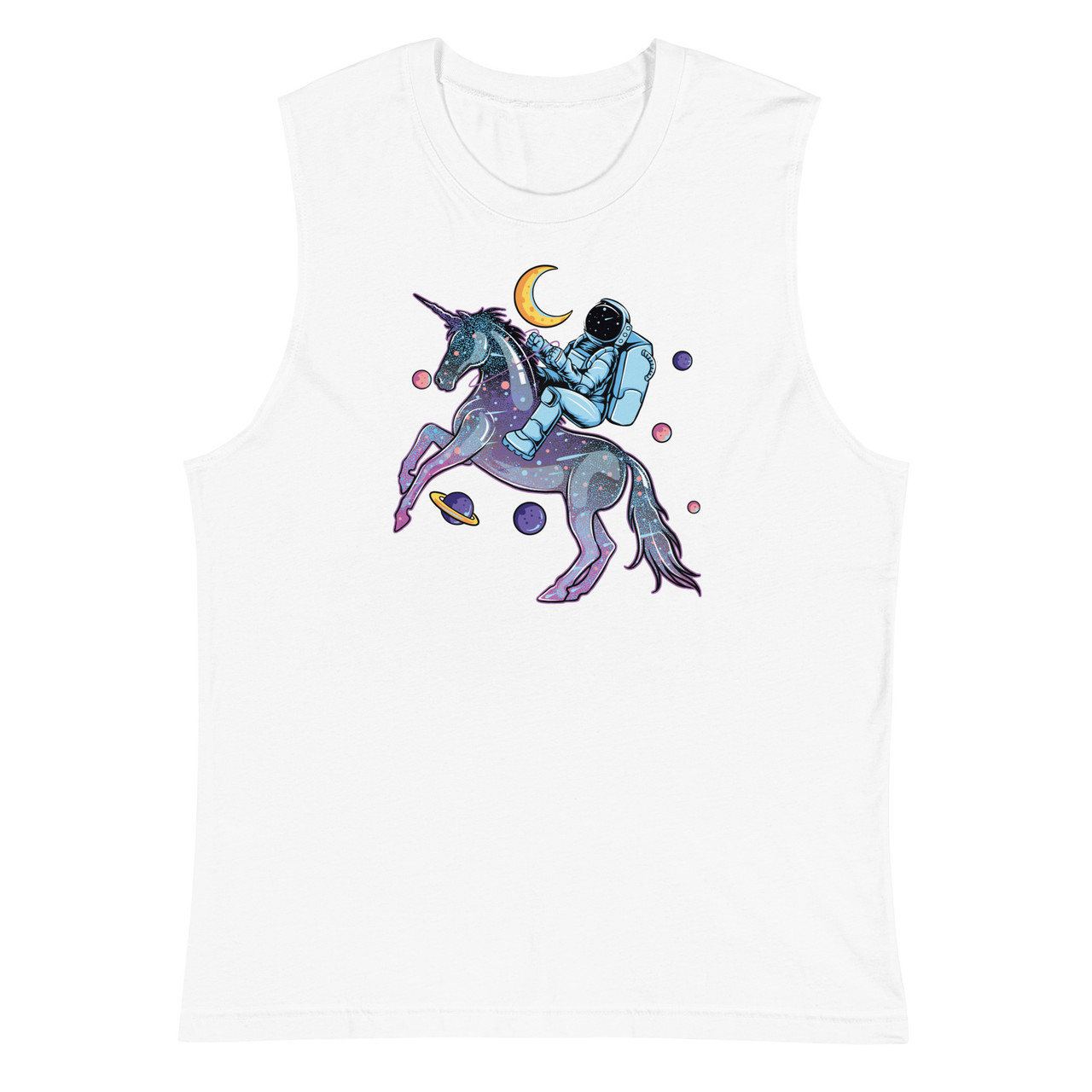 Space Unicorn Unisex Muscle Shirt - Bella + Canvas 3483 