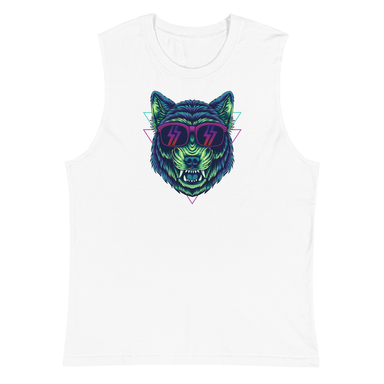 Wolf In Sunglasses Unisex Muscle Shirt - Bella + Canvas 3483 