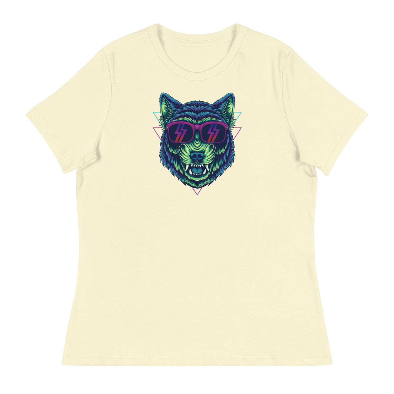 Wolf In Sunglasses Women's Relaxed T-Shirt - Bella + Canvas 6400 
