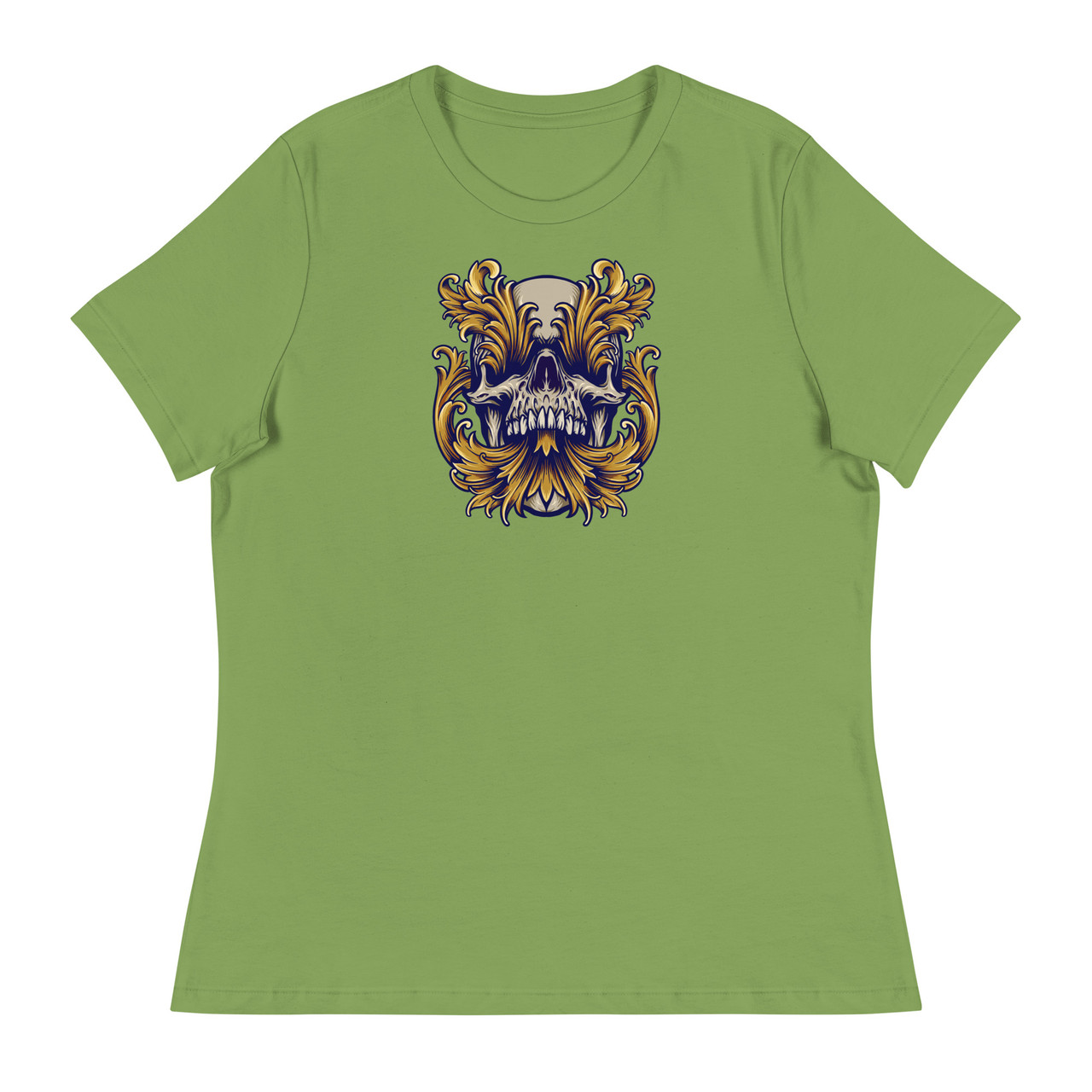 Golden Skull Women's Relaxed T-Shirt - Bella + Canvas 6400