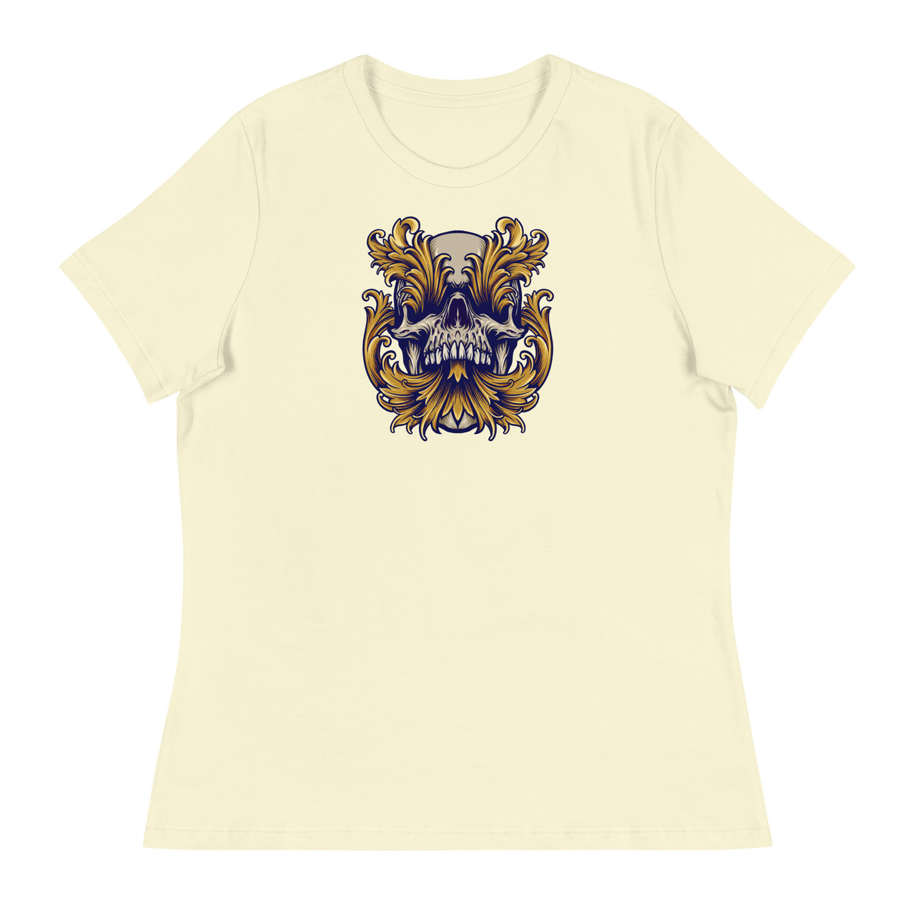 Golden Skull Women's Relaxed T-Shirt - Bella + Canvas 6400