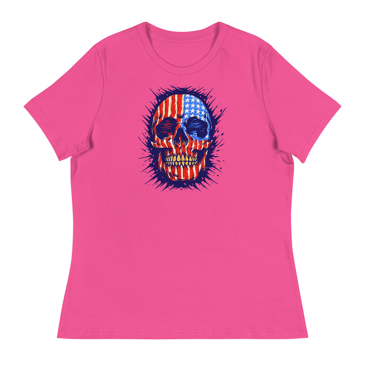 American Skull Women's Relaxed T-Shirt - Bella + Canvas 6400 