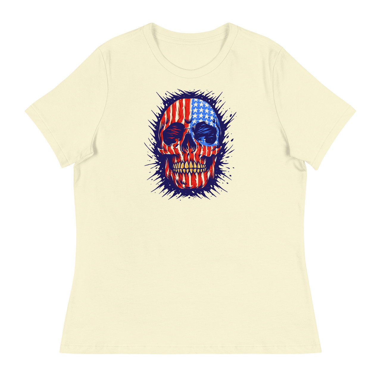 American Skull Women's Relaxed T-Shirt - Bella + Canvas 6400 