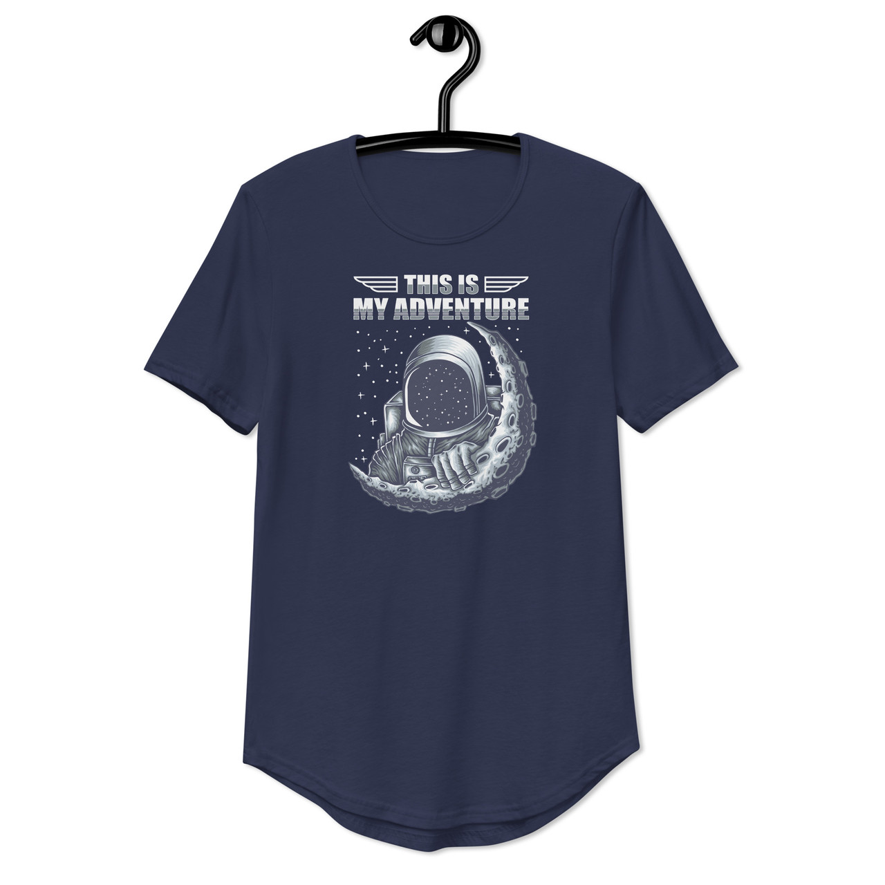 Astronaut Adventure Curved Hem Tee - Bella + Canvas 3003 