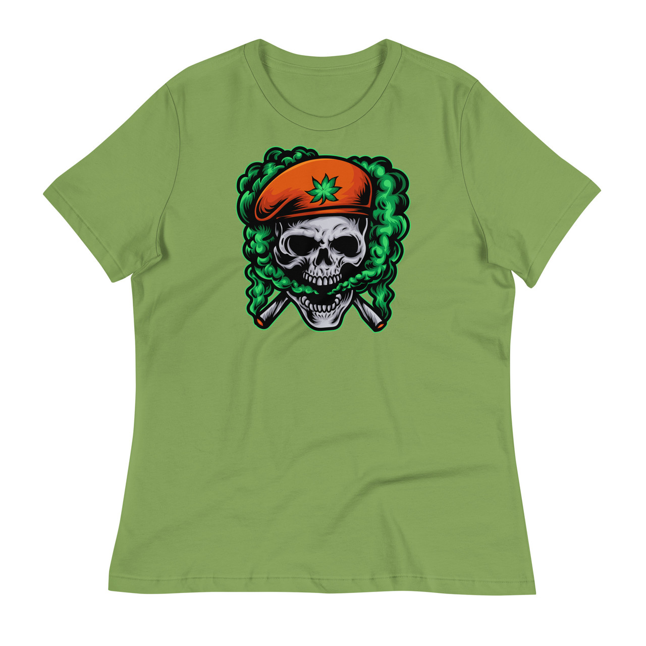 Captain Skull Cannabis Women's Relaxed T-Shirt - Bella + Canvas 6400 