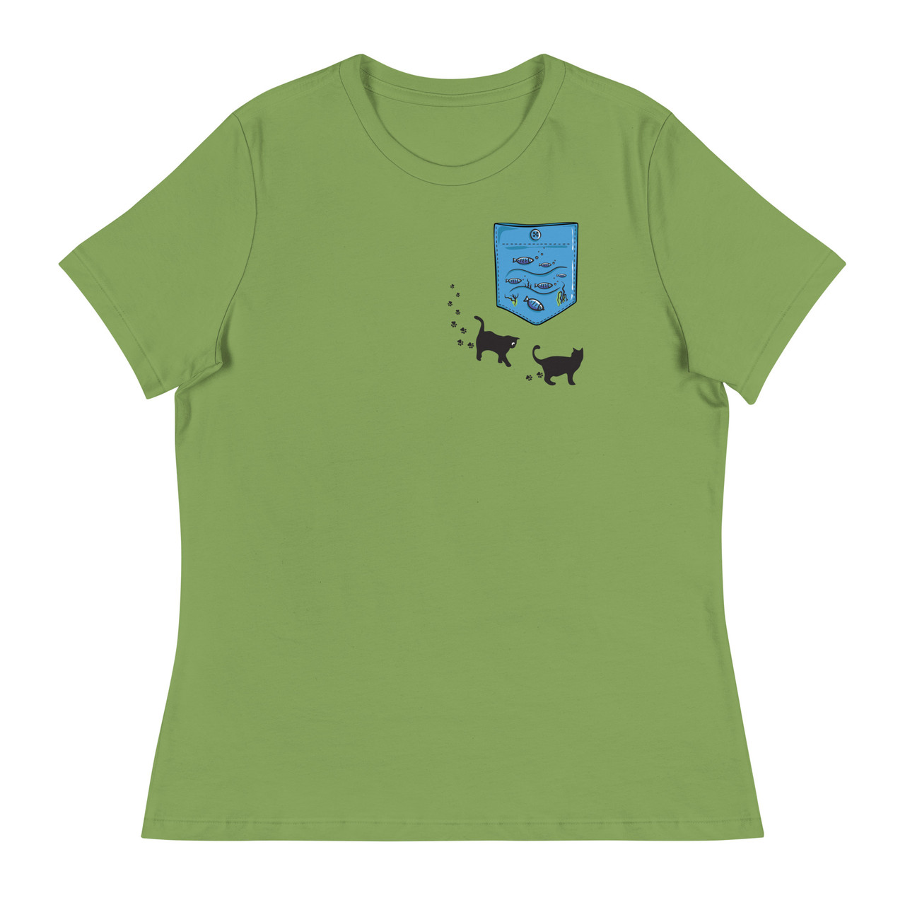 Aquarium Pocket Women's Relaxed T-Shirt - Bella + Canvas 6400 
