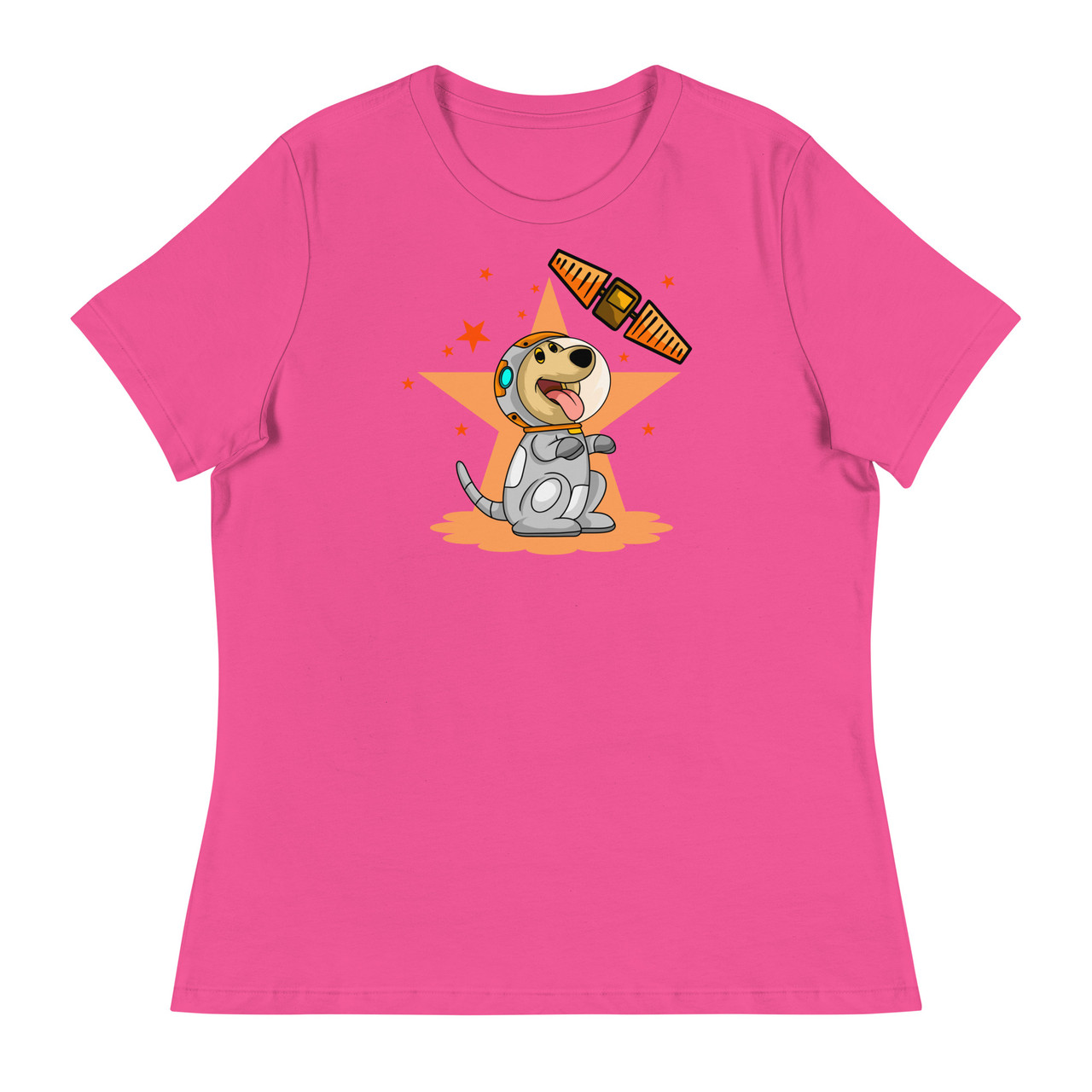 Satellite Star Dog Women's Relaxed T-Shirt - Bella + Canvas 6400 