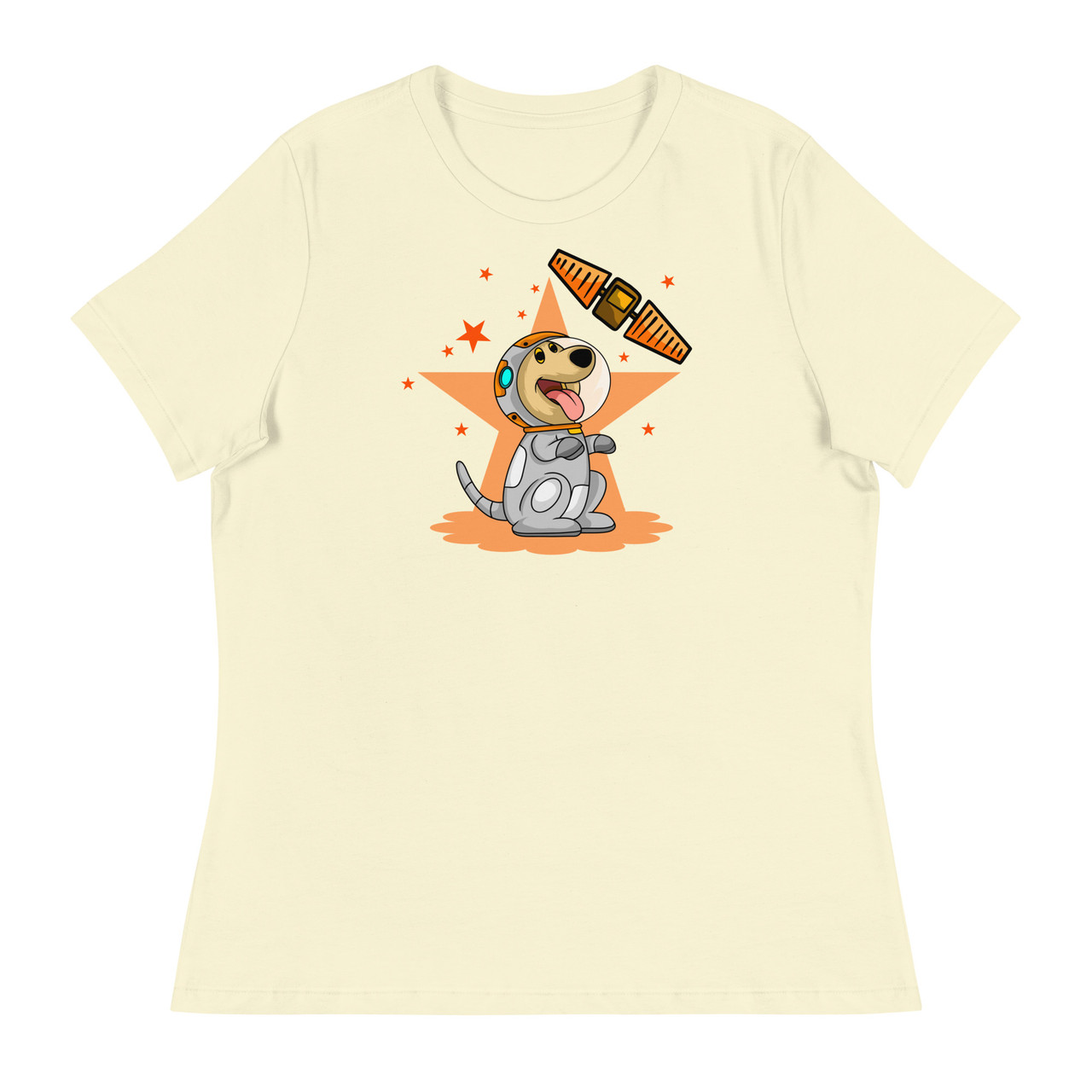 Satellite Star Dog Women's Relaxed T-Shirt - Bella + Canvas 6400 