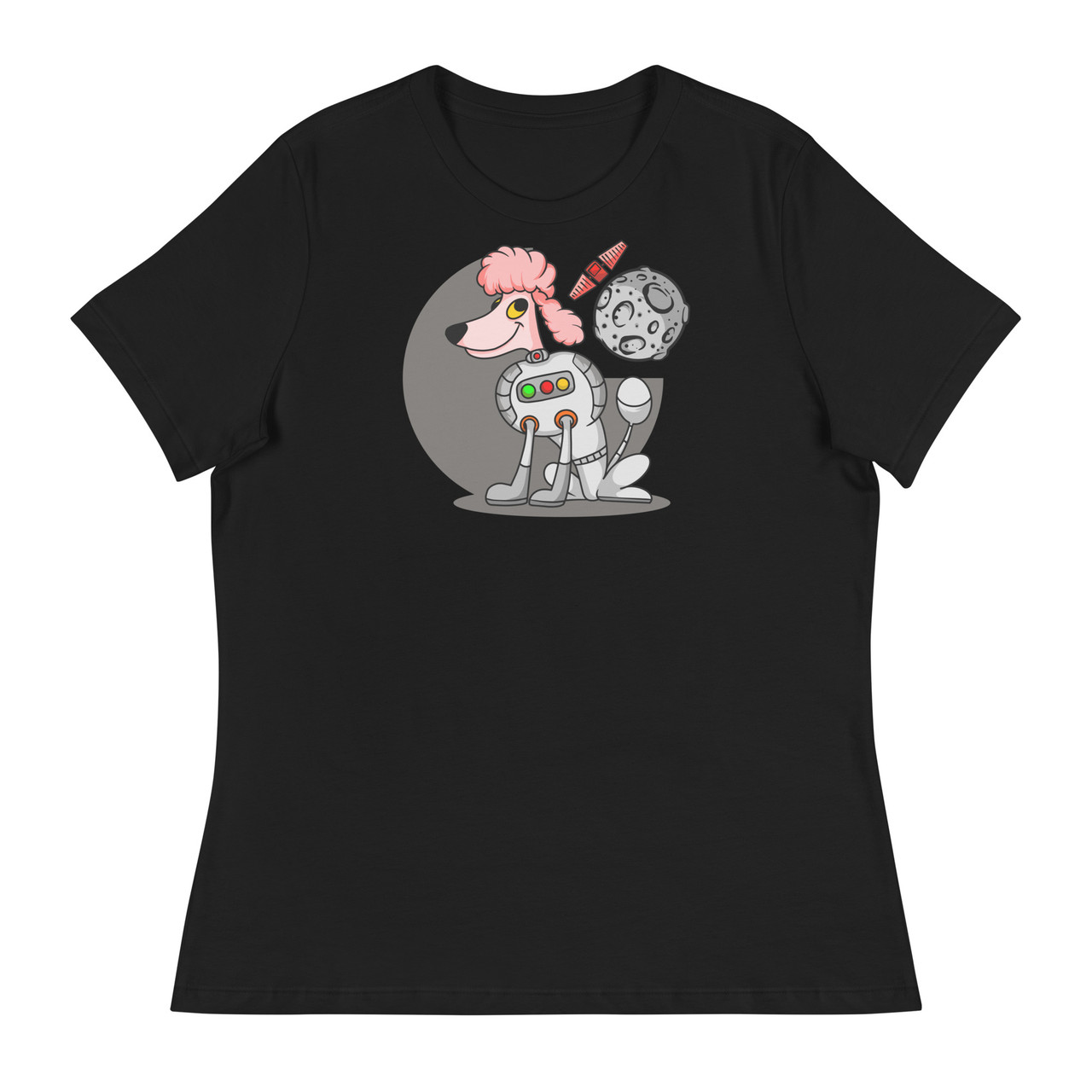 Pink Space Poodle Women's Relaxed T-Shirt - Bella + Canvas 6400 