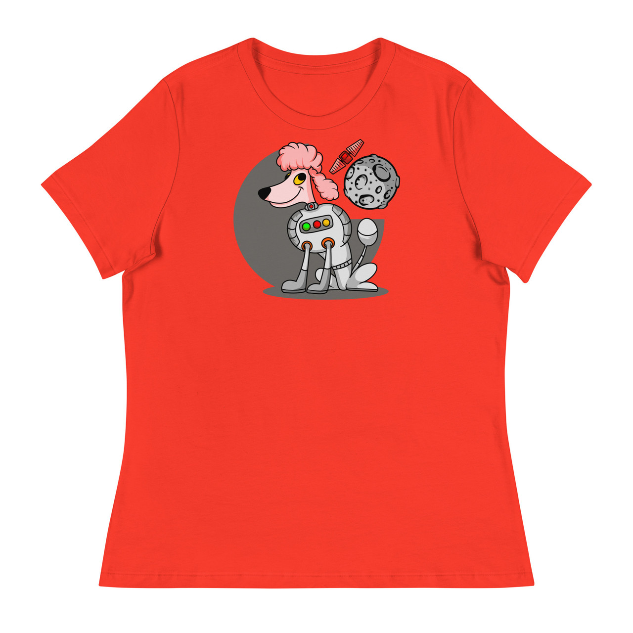Pink Space Poodle Women's Relaxed T-Shirt - Bella + Canvas 6400 