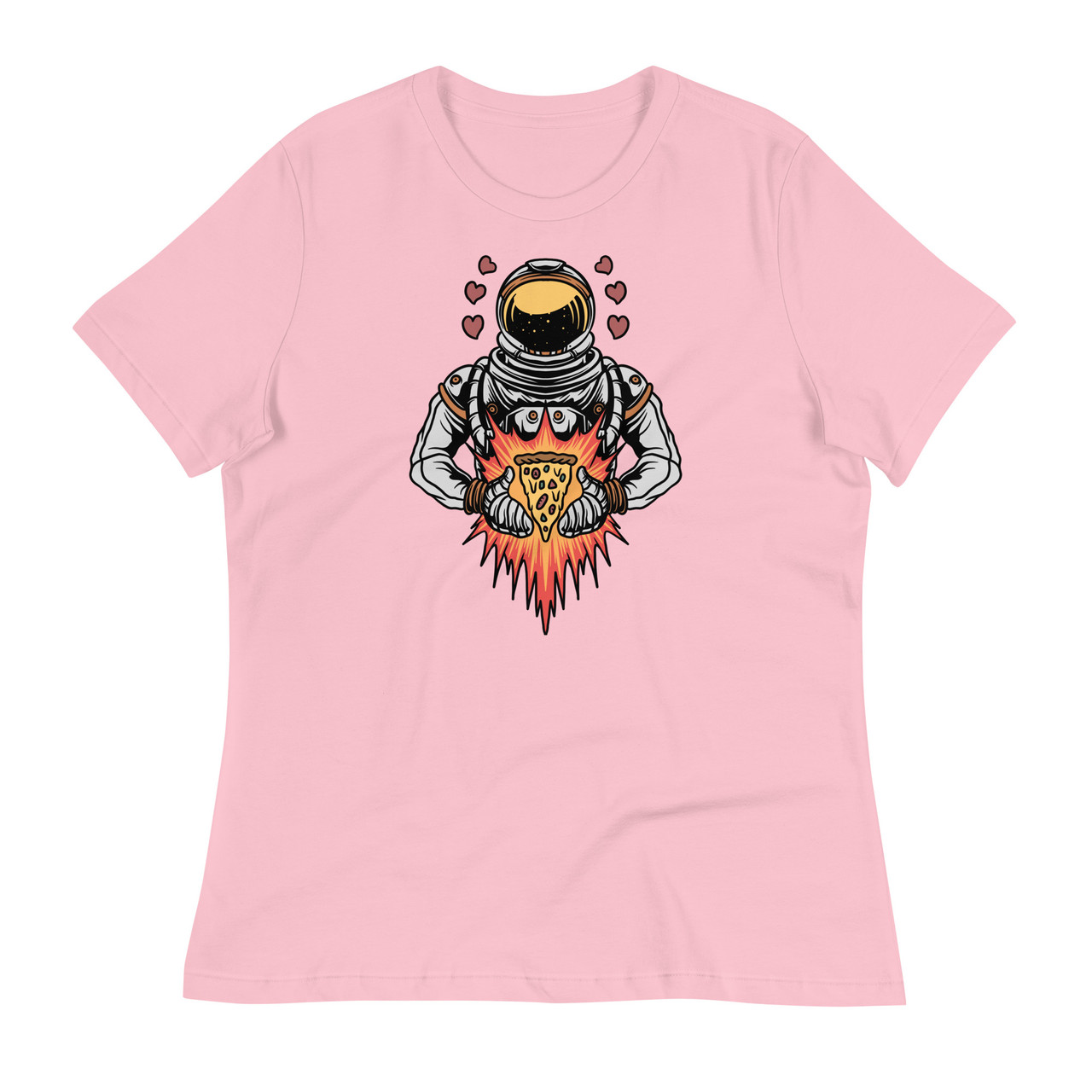 Astronaut Space Pizza Women's Relaxed T-Shirt - Bella + Canvas 6400