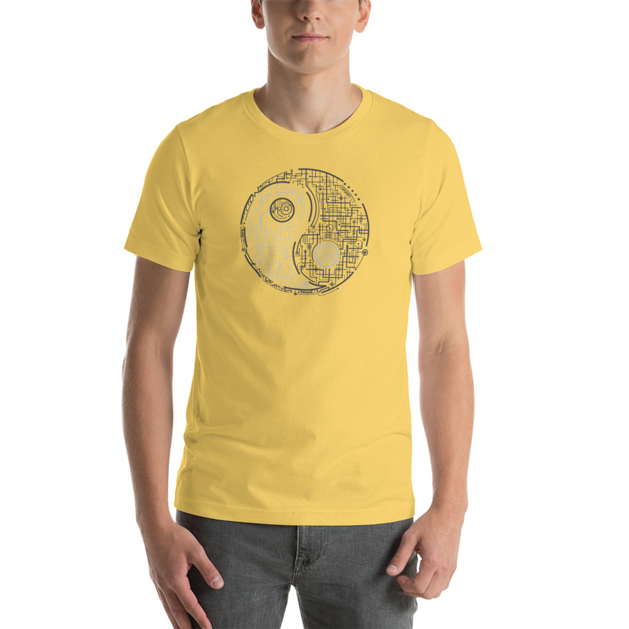 Yellow T-Shirt - Bella + Canvas 3001 Electric Balance