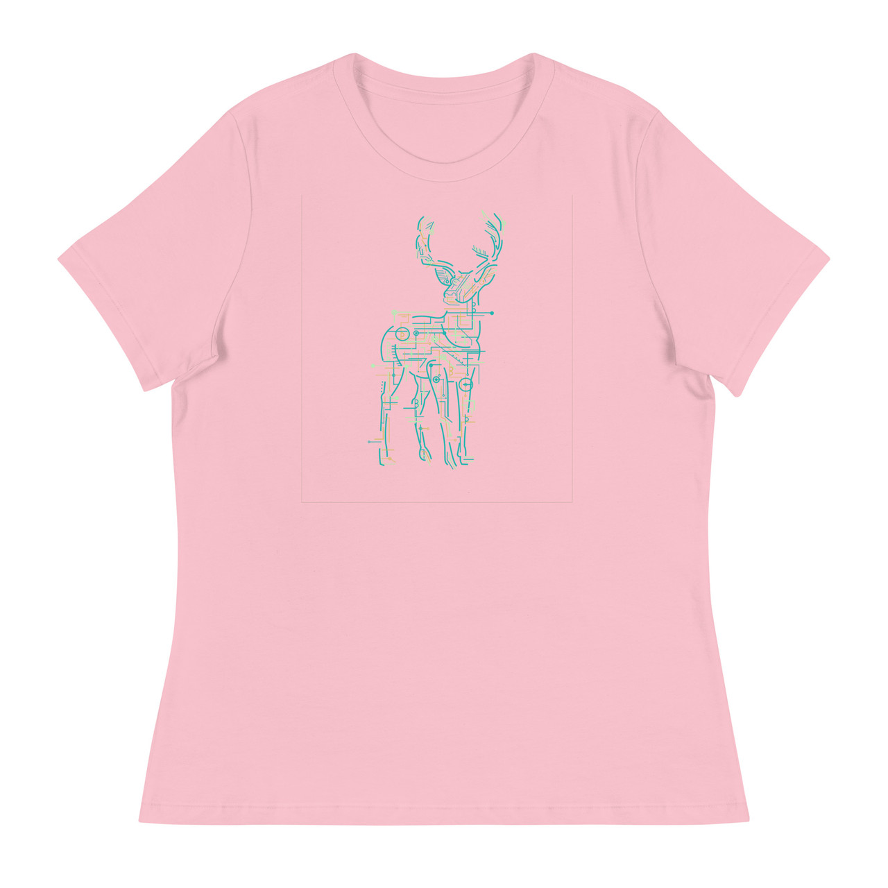 Electric Deer Women's Relaxed T-Shirt - Bella + Canvas 6400 