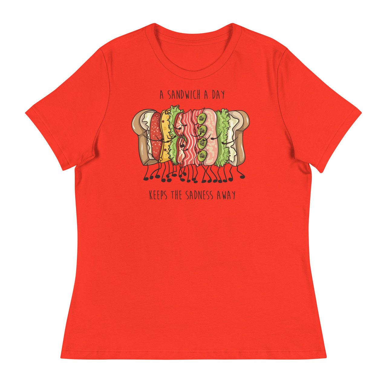 A Sandwich a Day Women's Relaxed T-Shirt - Bella + Canvas 6400 