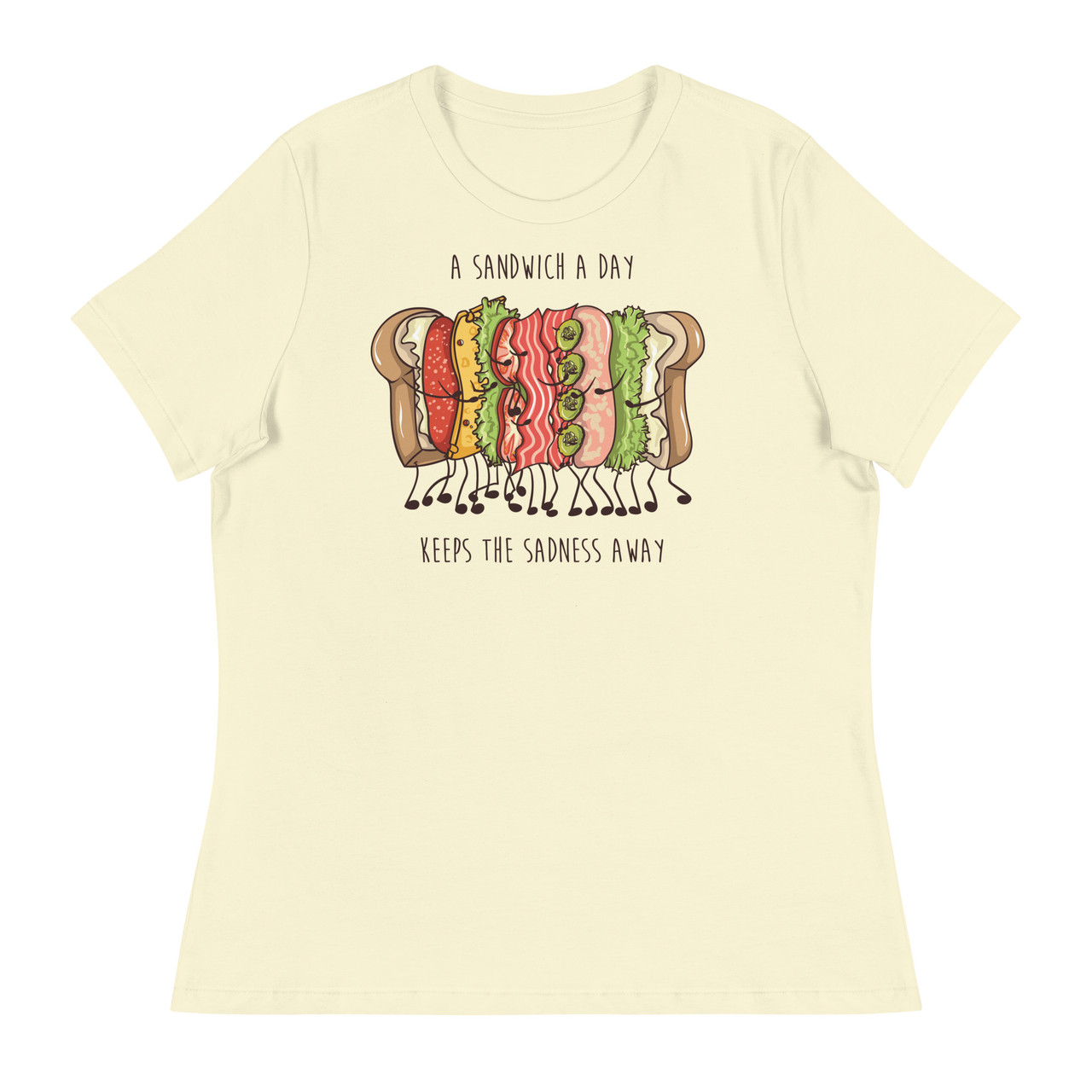 A Sandwich a Day Women's Relaxed T-Shirt - Bella + Canvas 6400 