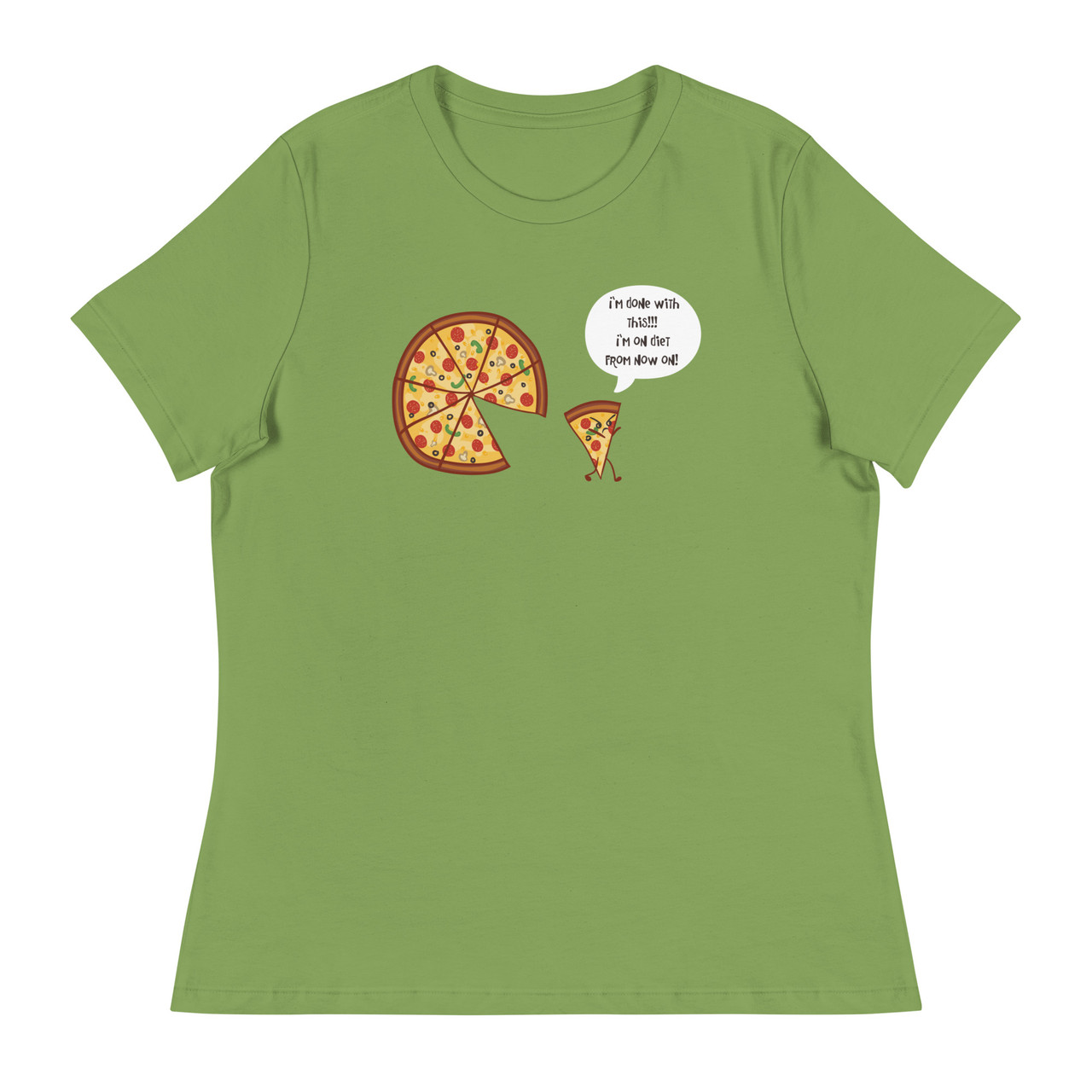 Angry Pizza Women's Relaxed T-Shirt - Bella + Canvas 6400 