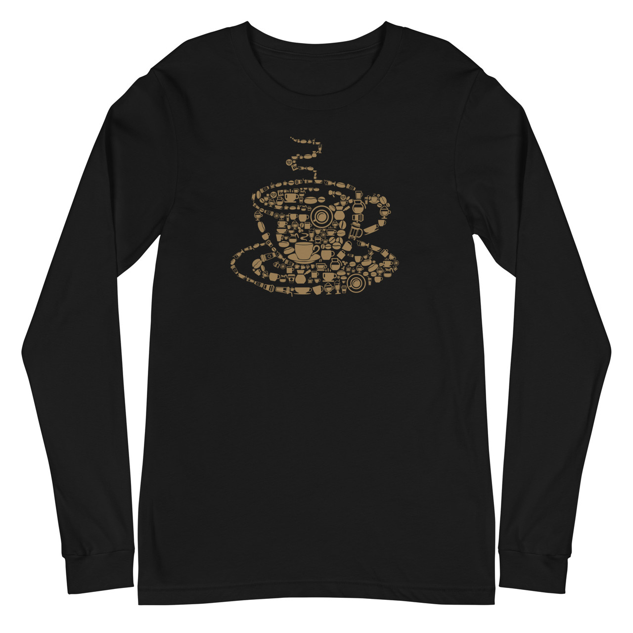 Coffee Cup Unisex Long Sleeve Tee - Bella + Canvas 3501 
