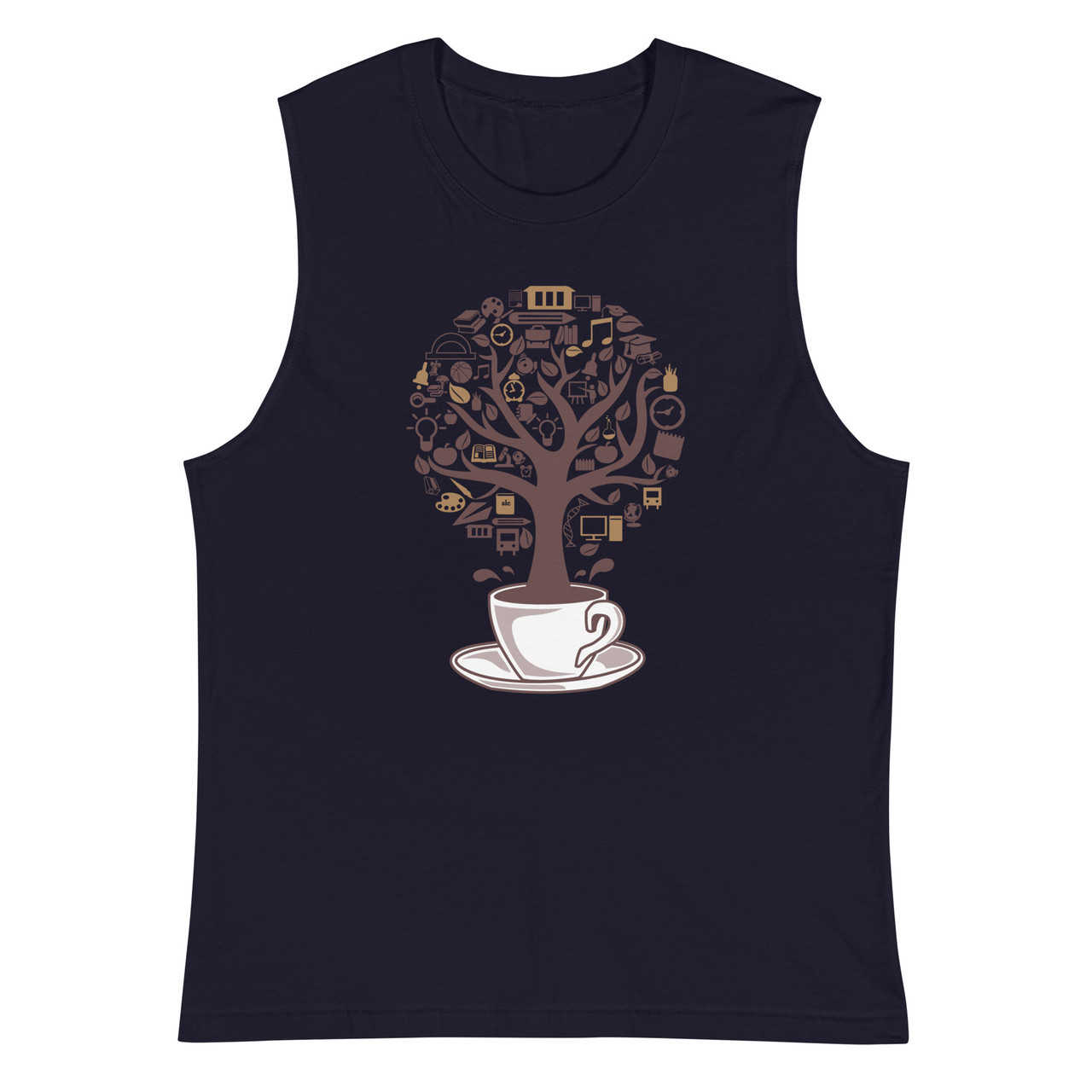 Coffee Tree Unisex Muscle Shirt - Bella + Canvas 3483 