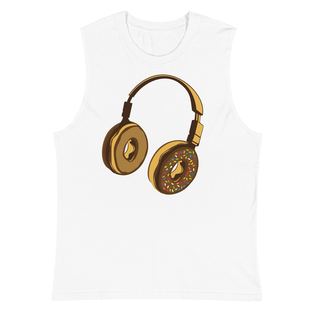 Headphone Donut Unisex Muscle Shirt - Bella + Canvas 3483 
