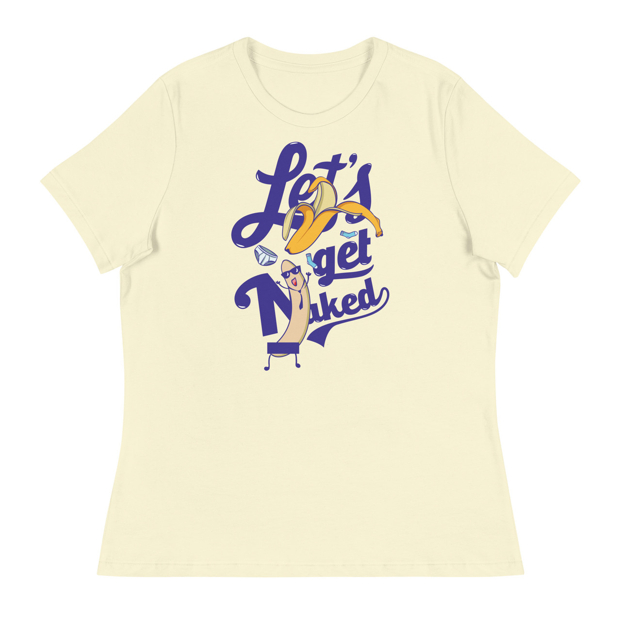 Let's Get Naked Women's Relaxed T-Shirt - Bella + Canvas 6400 
