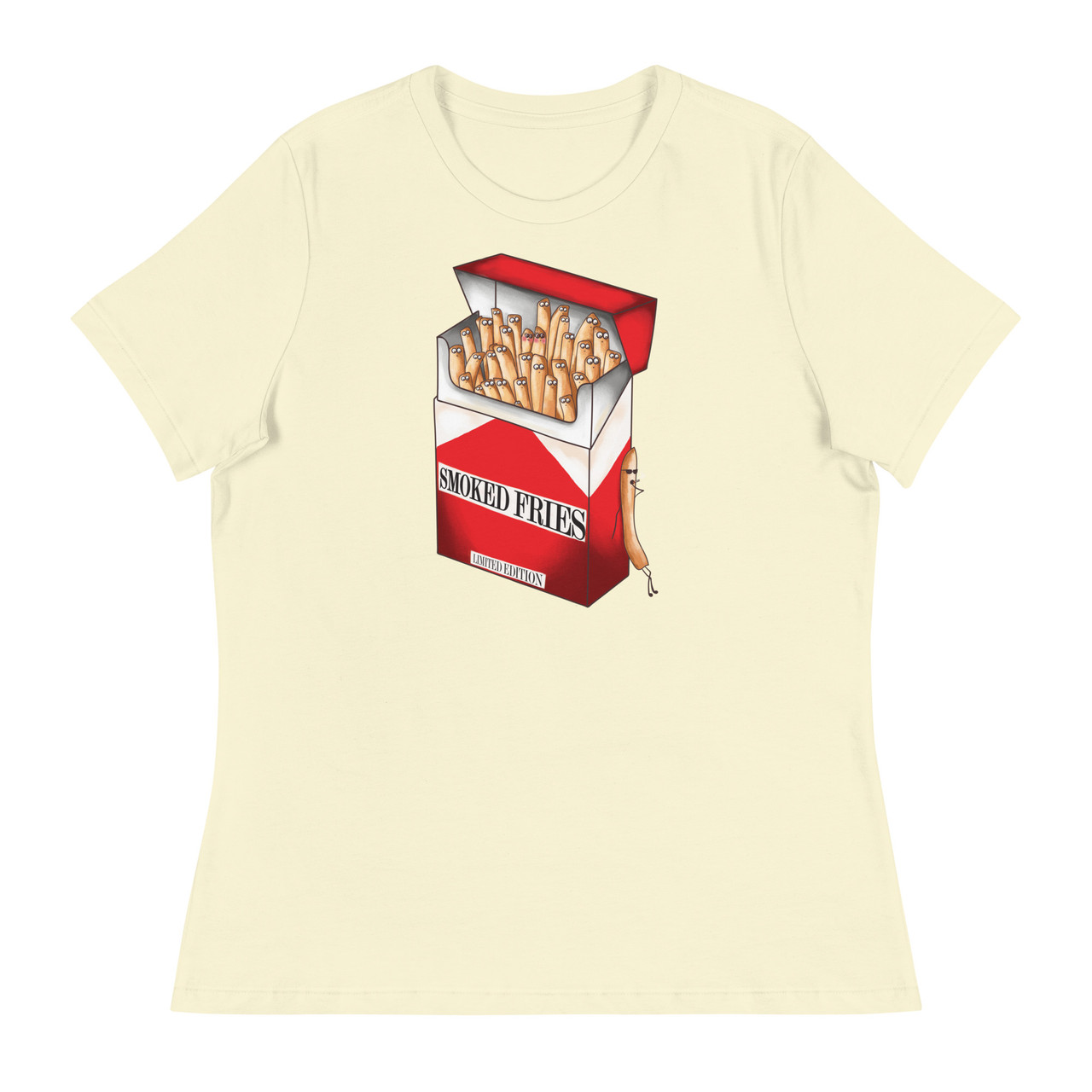 Smoked Fries Women's Relaxed T-Shirt - Bella + Canvas 6400 