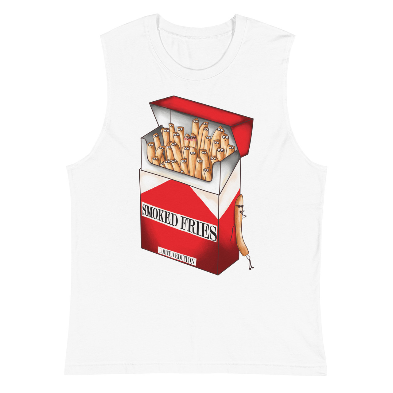 Smoked Fries Unisex Muscle Shirt - Bella + Canvas 3483 