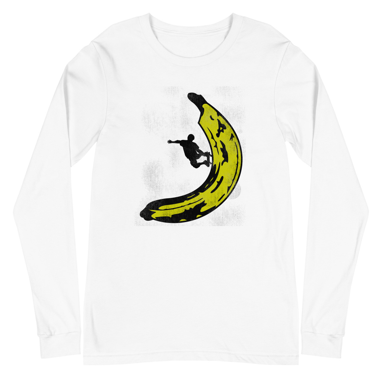 Banana Skateboard Unisex Long Sleeve Tee - Bella + Canvas 3501 