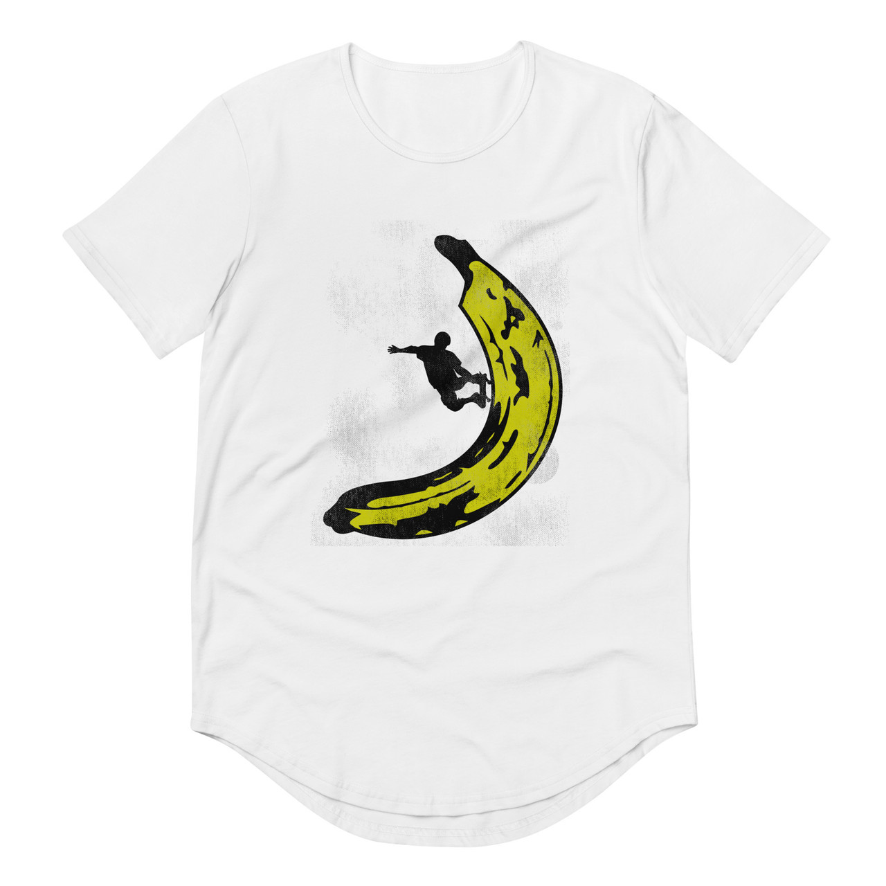 Banana Skateboard Curved Hem Tee - Bella + Canvas 3003 