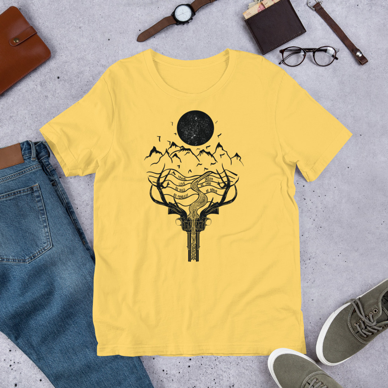 Yellow T-Shirt - Bella + Canvas 3001 Be Free