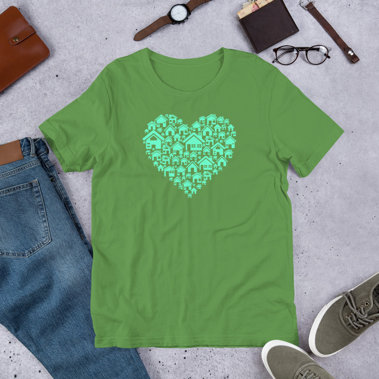 Leaf T-Shirt - Bella + Canvas 3001 Home Heart