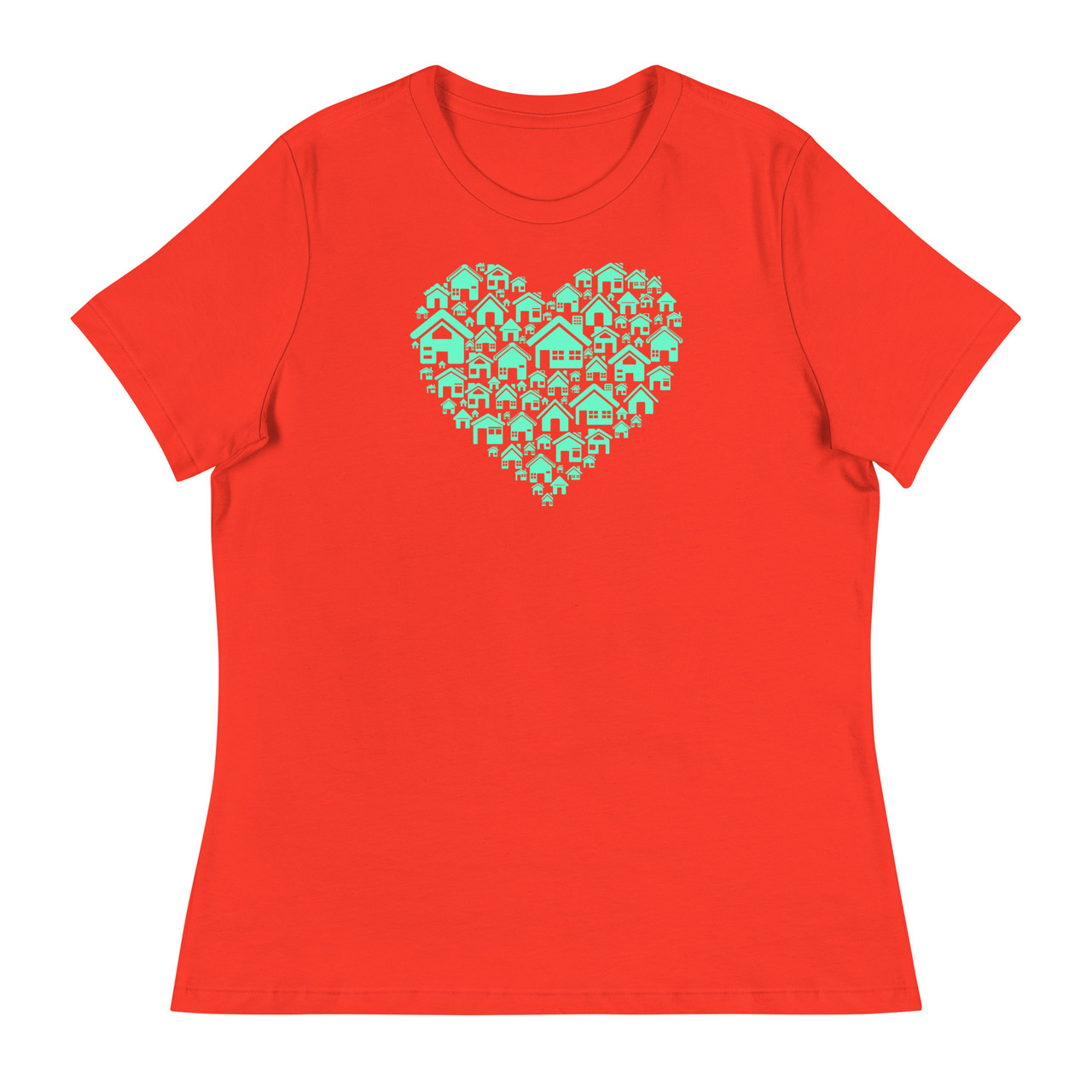 Home Heart Women's Relaxed T-Shirt - Bella + Canvas 6400 
