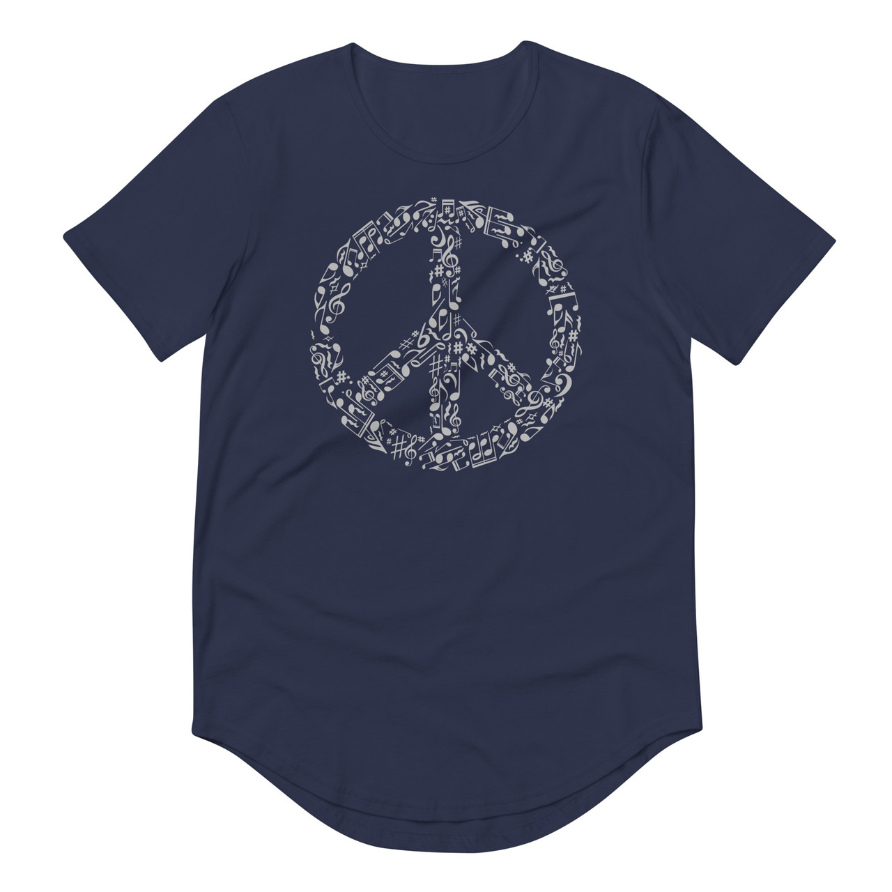 Rhyme In Peace Curved Hem Tee - Bella + Canvas 3003 