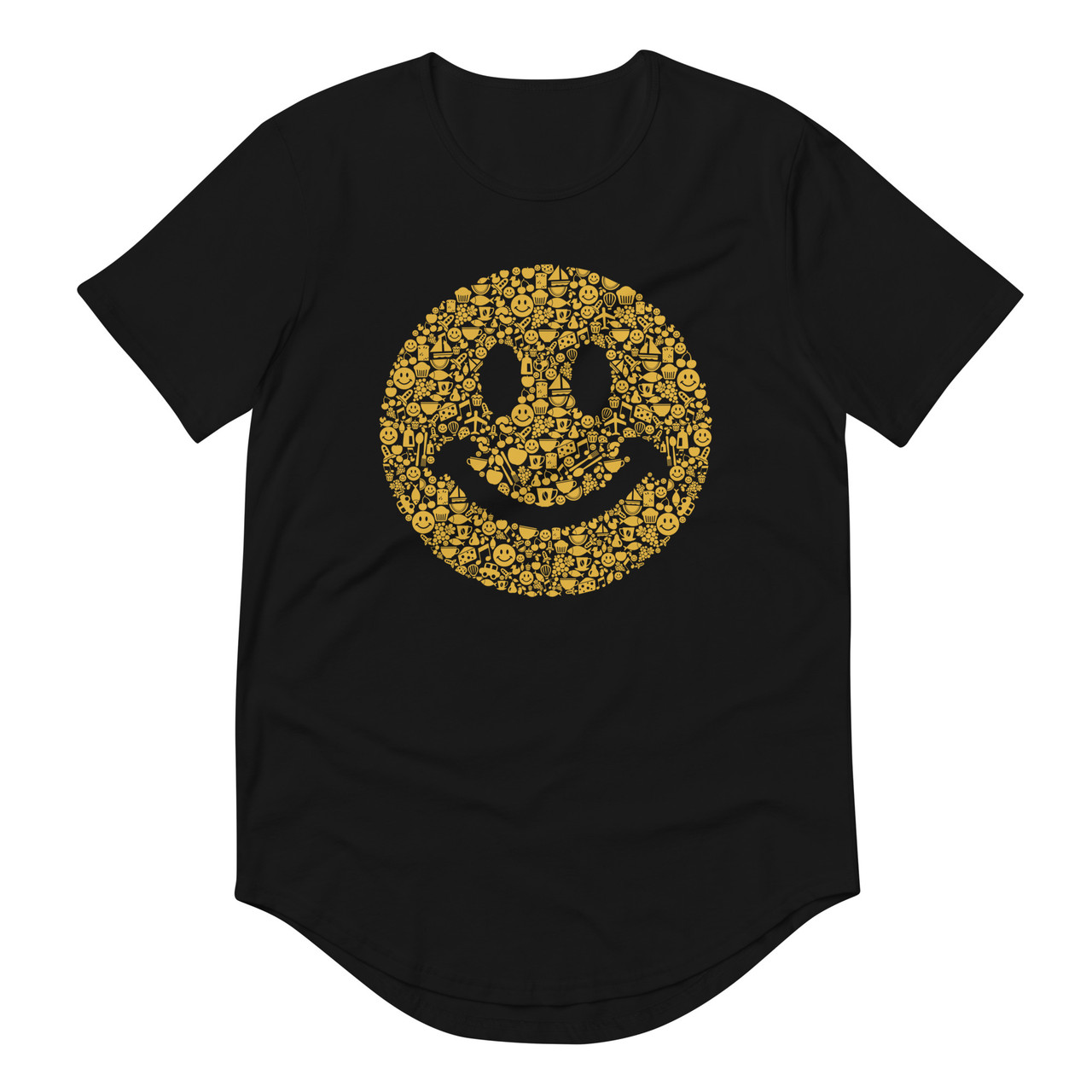 Smile Within A Smile Curved Hem Tee - Bella + Canvas 3003 